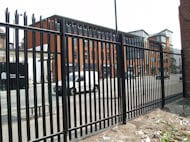 Black Steel Fencing Fitted in Manchester City Centre 1